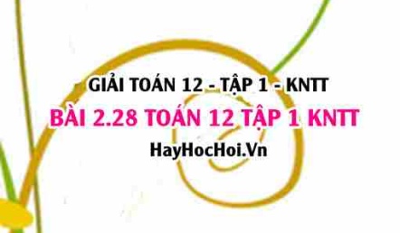 Giải 2.28 Toán 12 tập 1 SGK Kết nối tri thức